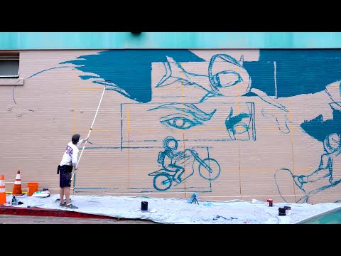 Painting an EPIC Mural for TNTs Animal Kingdom at Venice Beach