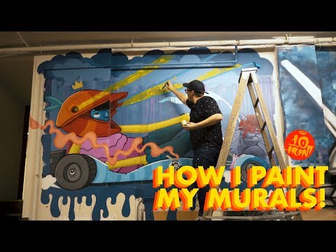 How I Paint Murals  Mural Tutorial Video