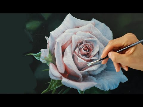 How To Paint a Rose Step by Step Instruction| 40 Easy Lessons on ...