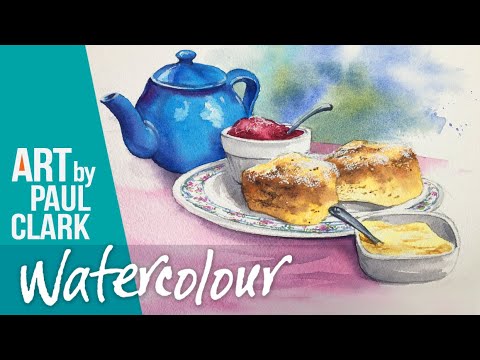 How to Paint a Still Life in Watercolour  A Cornish Cream Tea
