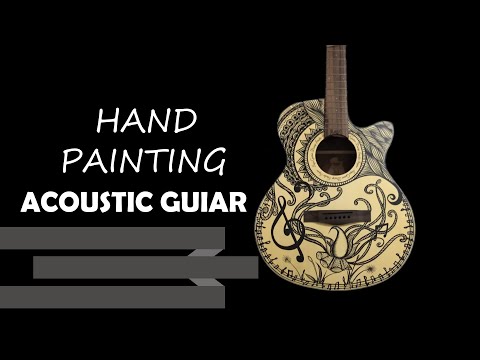 Acoustic Guitar Painting Design  Complete  Video