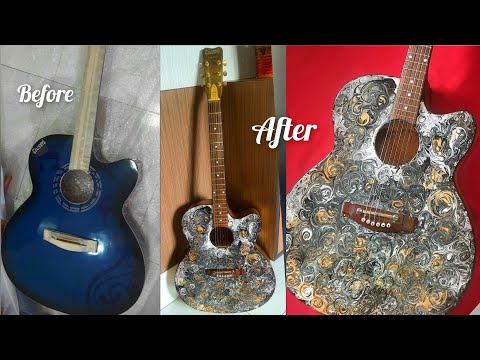 How to paint Guitar How to paint acoustic guitar guitar painting