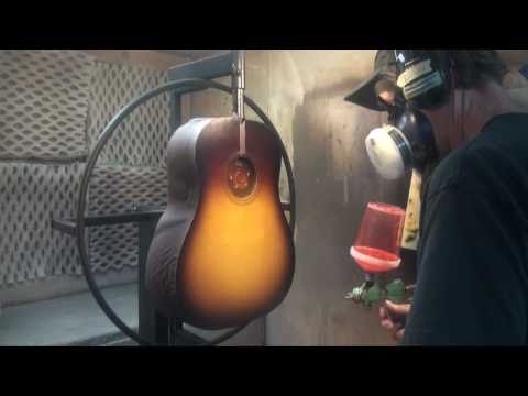 Inside Collings Guitars Applying the Sunburst Finish