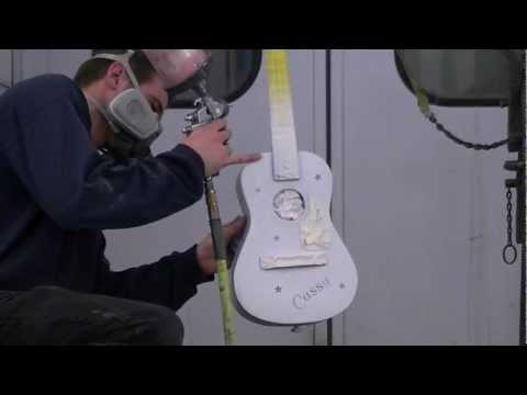 How to Paint a Guitar  Custom Painted Pink