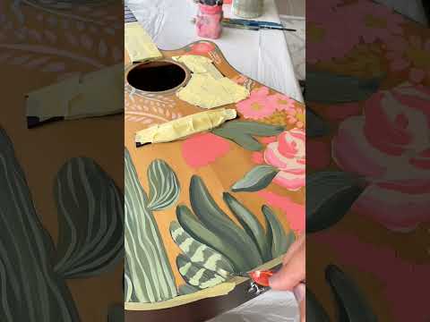 I painted my acoustic guitar and Im in loveacousticguitar artist arttutorial handmade