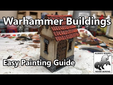 How to Paint a Fortified Manor House or Fantasy Building  Warhammer Terrain  Easy Painting Guide