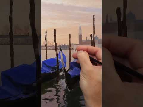 Painting buildings in Venice