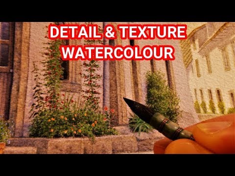Learn How to Paint Buildings amp Foliage Textures Pencil amp Wash Watercolour Technique