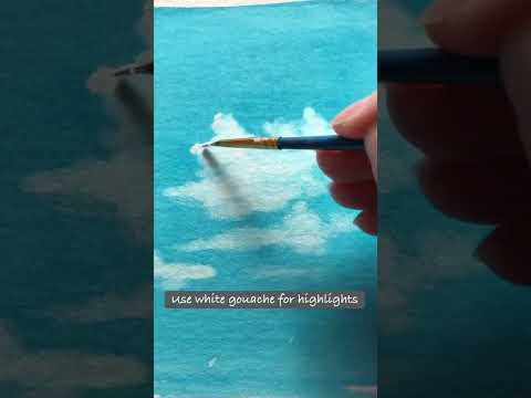 How to paint clouds in watercolor