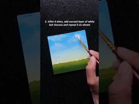 How to paint clouds in acrylics artprocess paintingprocess art cloudpainting drawing painting