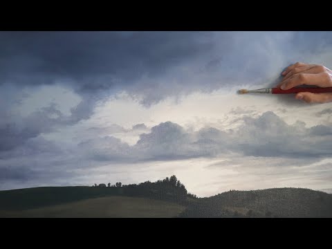 How to paint clouds  realistic cloud painting tutorial