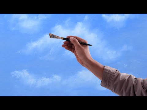 How to Paint Clouds Easily  Step by Step Tutorial for Beginners