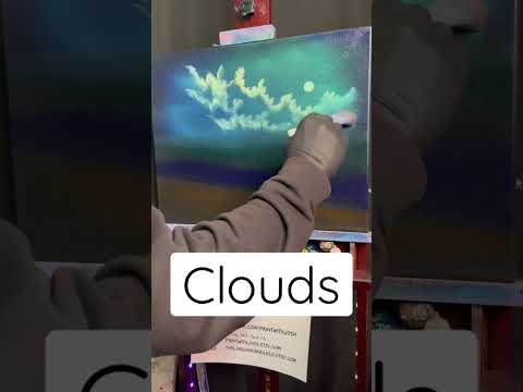 Paint Clouds the EASY way on BlackCanvas by PaintwithJosh ArtTeacher HowToPaint WetOnWet