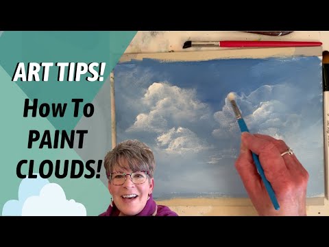 BEST how to paint CLOUDS with acrylic paint TIPS By Annie Troe