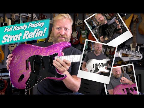 Refinishing a guitar with kitchen foil  Foil  Kandy  Paisley  a fun project I don39t regret
