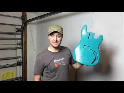 DIY how to paint your own guitar spray can refinishing finish electric guitar bass NO SANDING