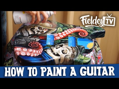 How to custom paint an incredible electric guitar with acrylic paint