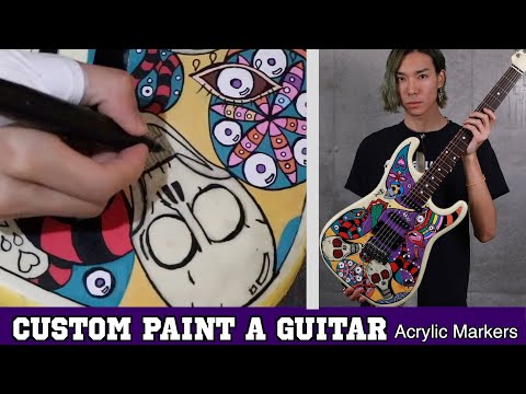 How To Paint a Guitar With Acrylic Markers Epic