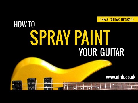 How to Spray Paint Your Guitar  Cheap Guitar Upgrade Yamaha Bass  EXPLAINED