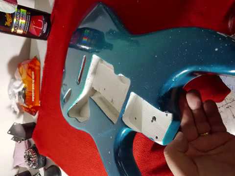 How to paint guitar with acrylic paint custom galaxy paint guitar