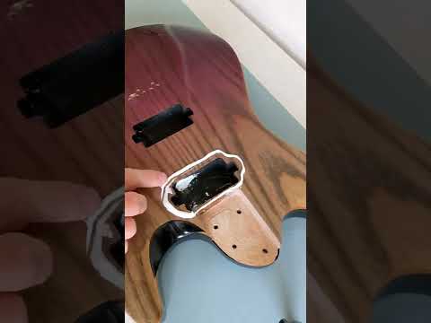 How to fill pickup cavities on a guitar with epoxy resin  60 second hack guitar mod tutorial