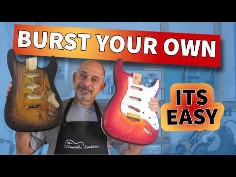 Guitar Burst  The Easy Method  Using WaterBased Dyes