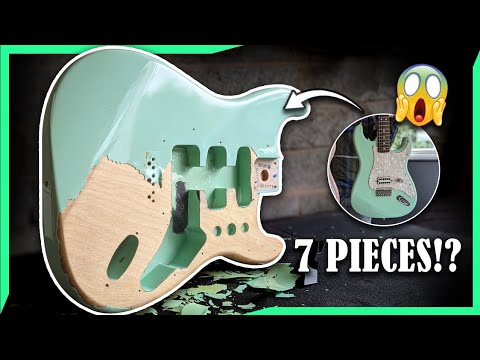 How I Strip Polyurethane Paint From A Guitar Body  Fender Surprise Underneath