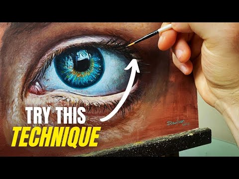 MUST TRY Method  Painting Realistic Eyes in Acrylic