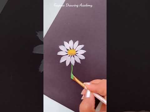 How to paint Flower  Acrylic Painting  painting  creativeart satisfying