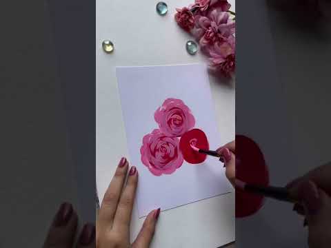 Easy Rose Flower Painting