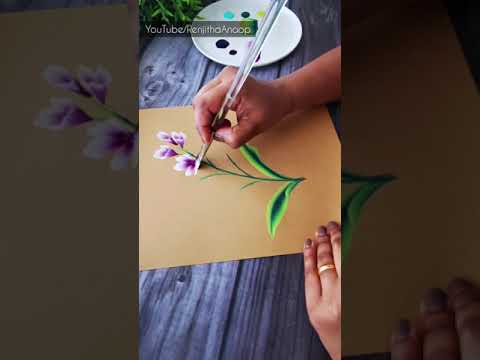 Shorts How to paint beautiful flowers  Acrylic painting for everyone