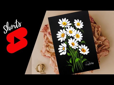 Bright And Beautiful Daisies   Shorts Acrylic Painting Flowers