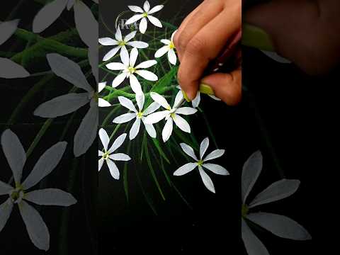  EASY WHITE  Flower Painting For Beginners Acrylic Painting shorts