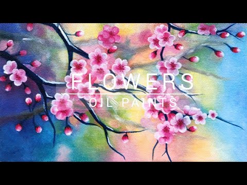 Art Episode 4  How To Paint Flowers  Oil painting For Beginners  Step By Step Tutorial