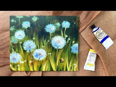How to Paint Wildflower with Oil Simple PaintingTutorial for Beginners Step by Step