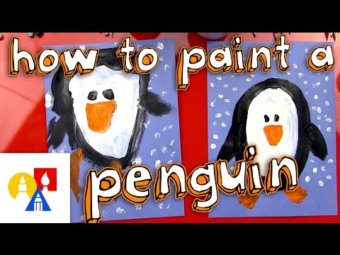 How To Paint A Penguin for young artists