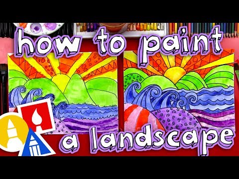 How To Paint A Beautiful Landscape for kids