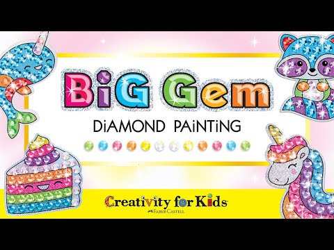 How to Diamond Paint with BIG Gem Diamond Painting  Creativity for Kids  Make Stickers
