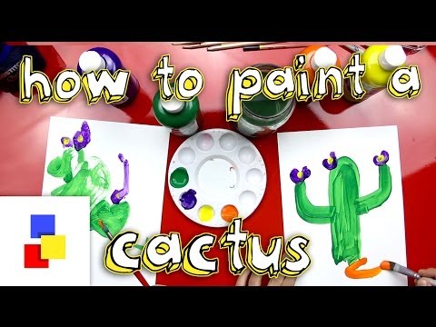 How To Paint A Cactus For Super Young Artists