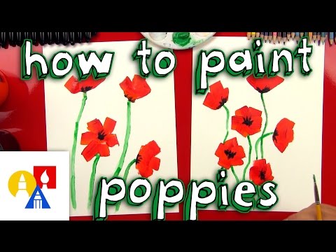 How To Paint Poppies For Kids
