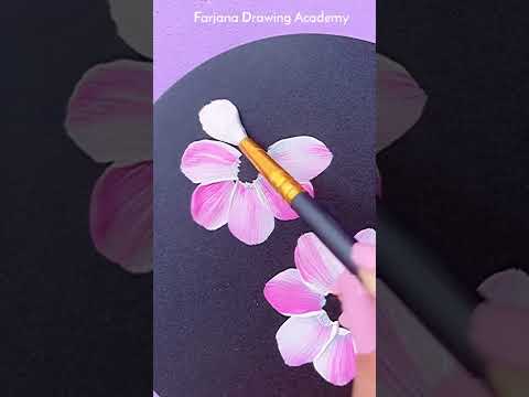 Easy Acrylic Painting for Beginners  How to paint Flowers  Painting Tutorials Satisfying