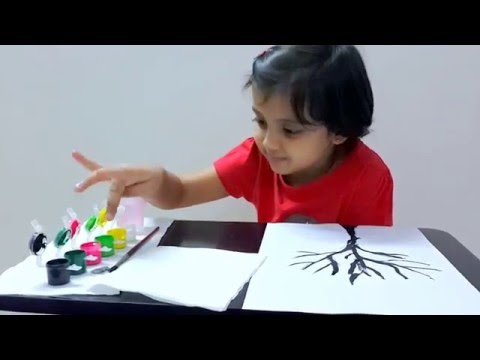 Finger painting for Kids and adults Finger painting  Thumb Painting Tutorial for  everyone