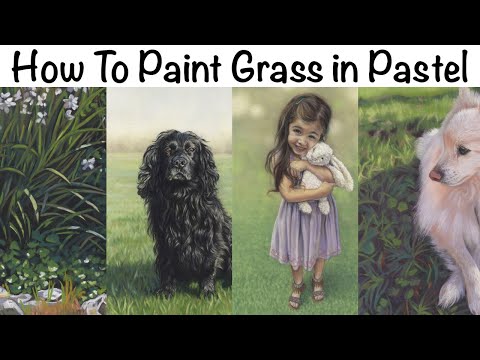 How To Paint Grass in Soft Pastel