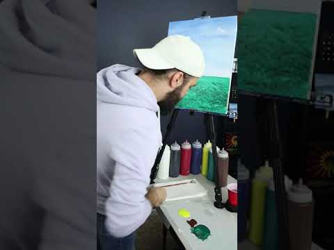 How to PAINT easy GRASS grass artist acrylic painter