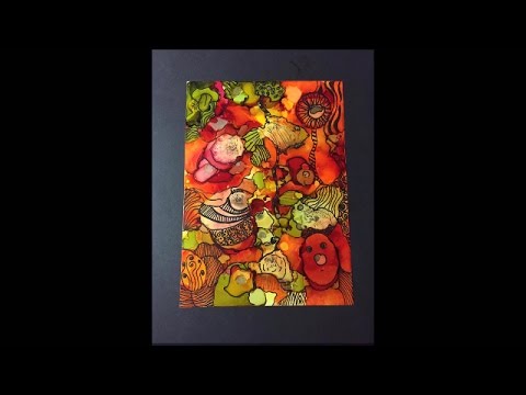 Alcohol Ink  Blends on Yupo and other surfaces