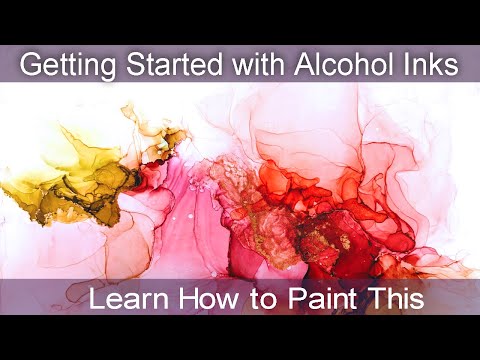ALCOHOL INK PAINTING DEMO ON YUPO PAPER In 4K  What you need to Paint  Alcohol Ink for Beginners
