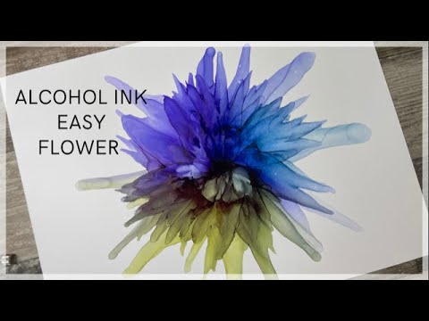 Paint a Flower With Alcohol Ink on Yupo Paper