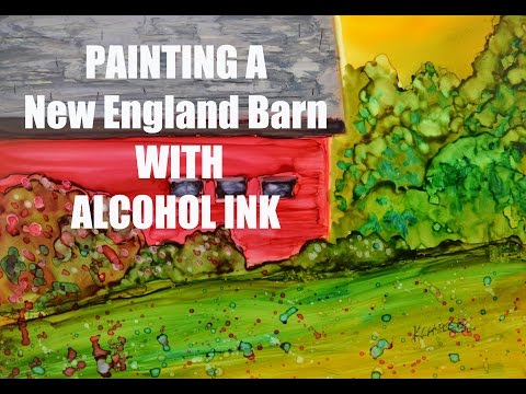 35 Learn to Paint with Alcohol Ink on Yupo Paper  Barn Demo Painting Online Art Course