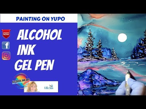 Moonlight Alcohol Ink Art Painting Techniques Yupo