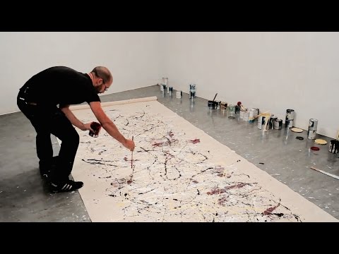 How to paint like Jackson Pollock  One Number 31 1950  with Corey D39Augustine  IN THE STUDIO